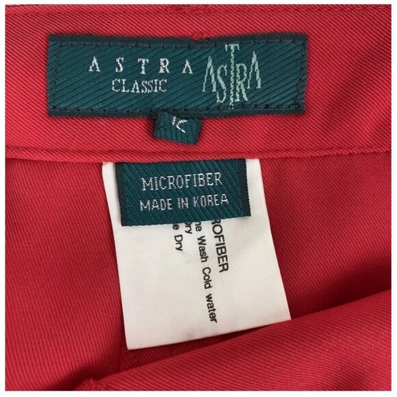 VTG Astra Womens 12 Classic Red Microfiber A-Line Flap Front Side Zip Skort - Picture 4 of 13